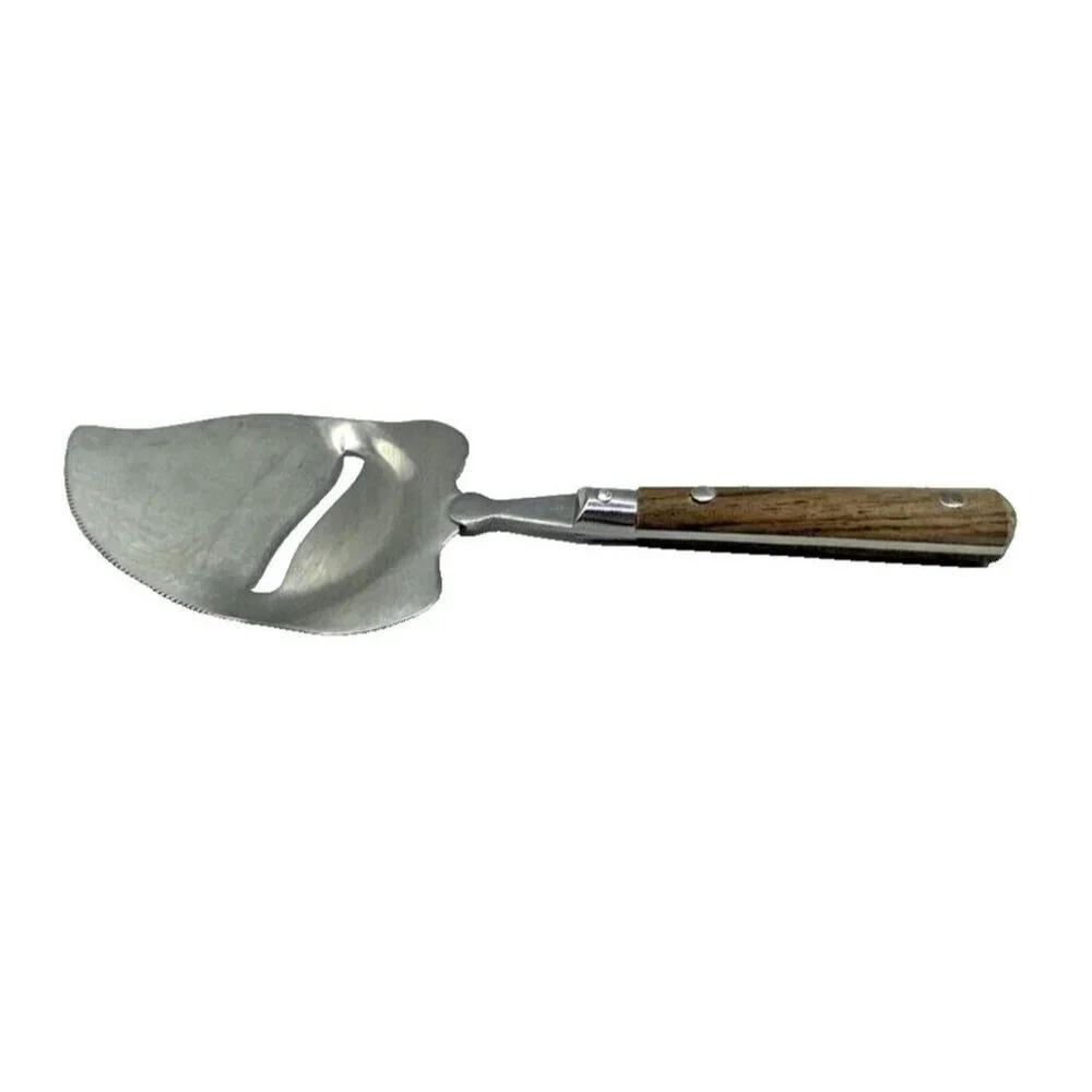 Vintage MCM Cheese Plane Slicer Wooden Handle Serrated Edge Stainless Japan Teak